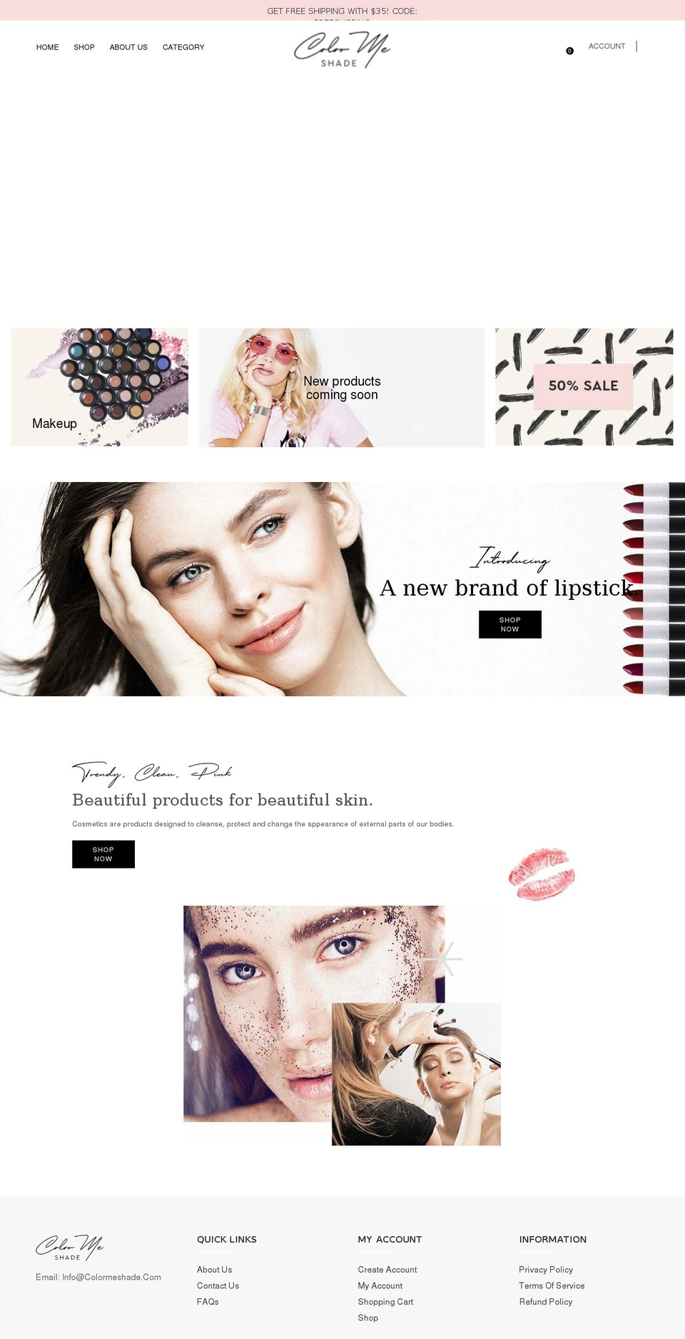 colormeshade.com shopify website screenshot