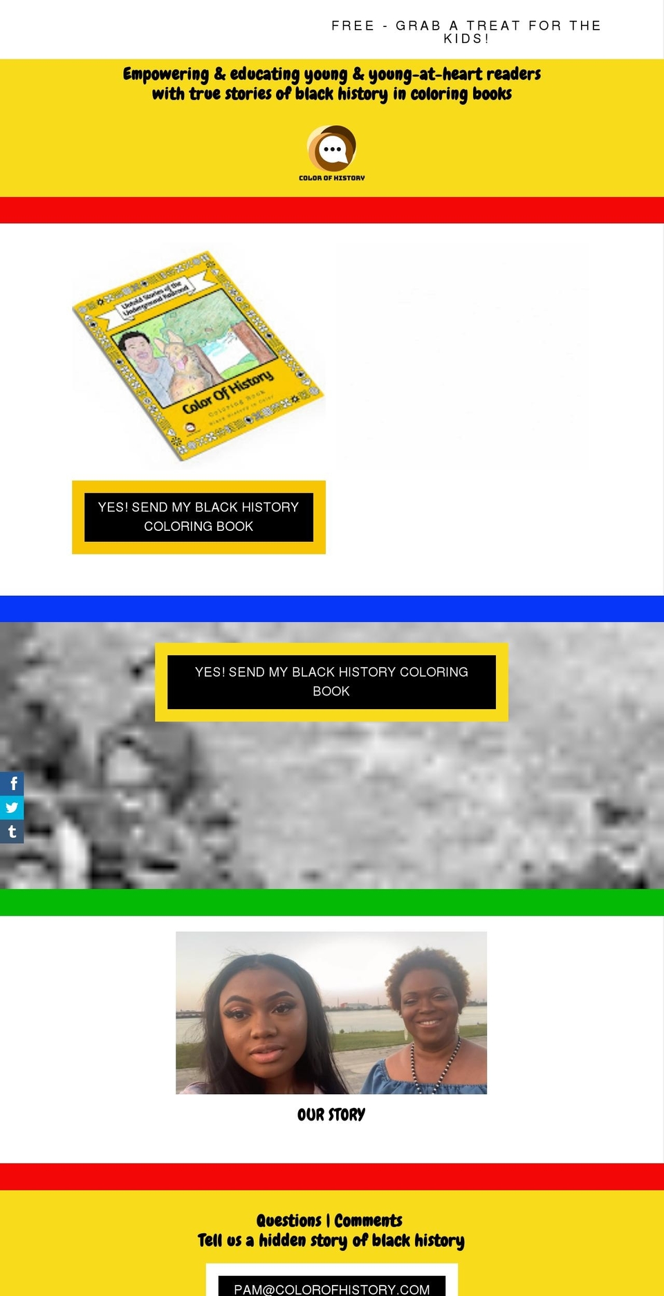 colorofhistory.com shopify website screenshot