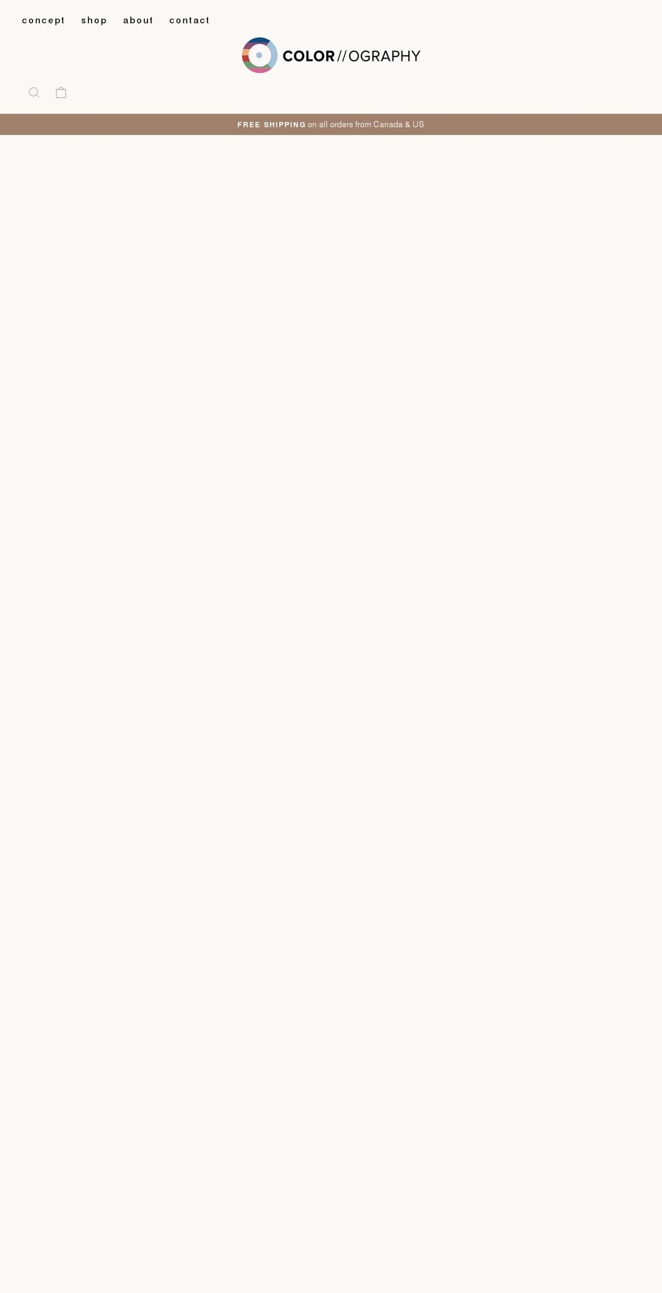 colorography.com shopify website screenshot