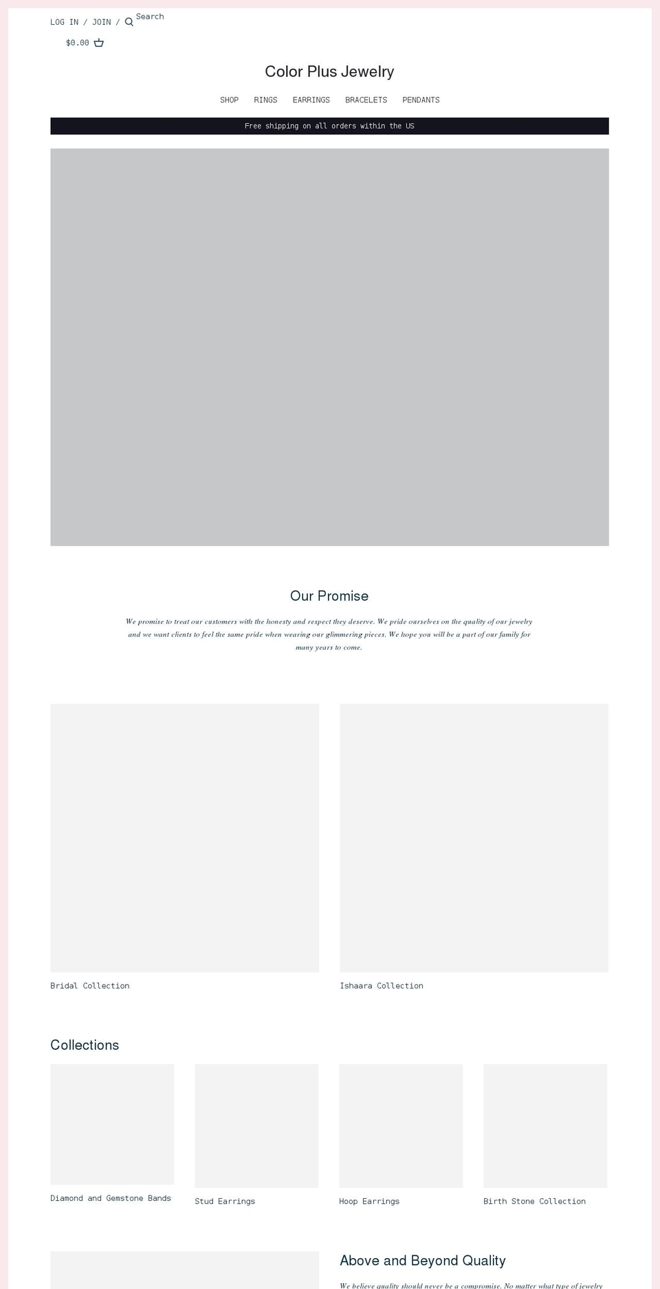 colorplusjewelry.com shopify website screenshot