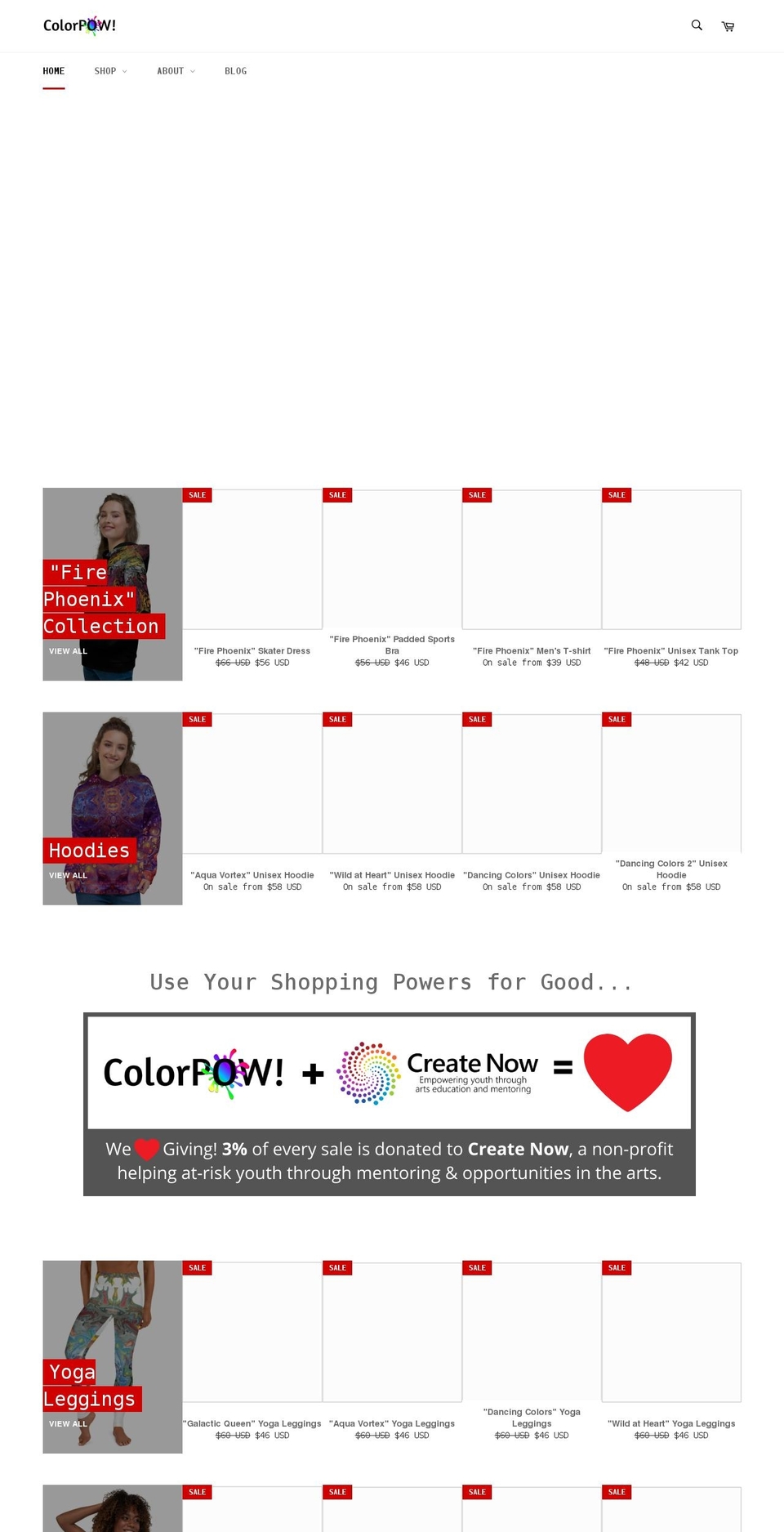 colorpowart.com shopify website screenshot