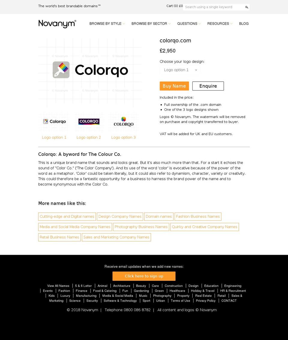 colorqo.com — Shopify storefront screenshot