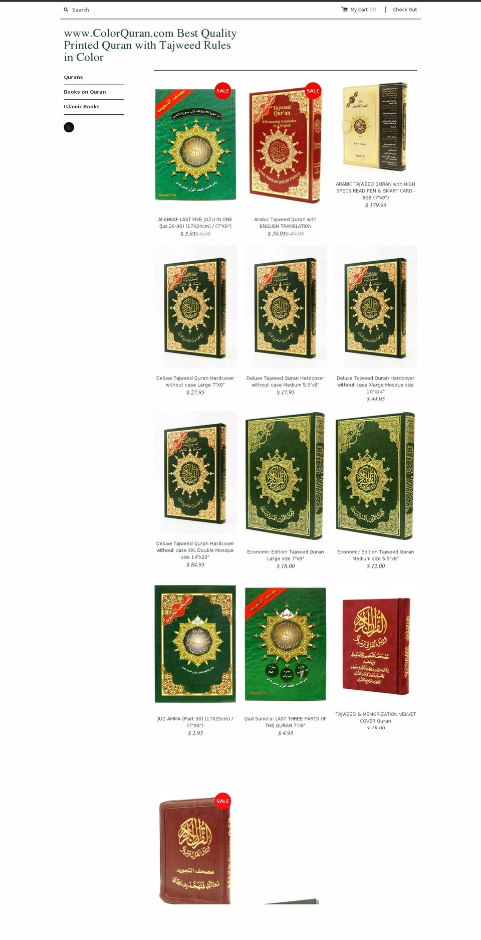 colorquran.com shopify website screenshot
