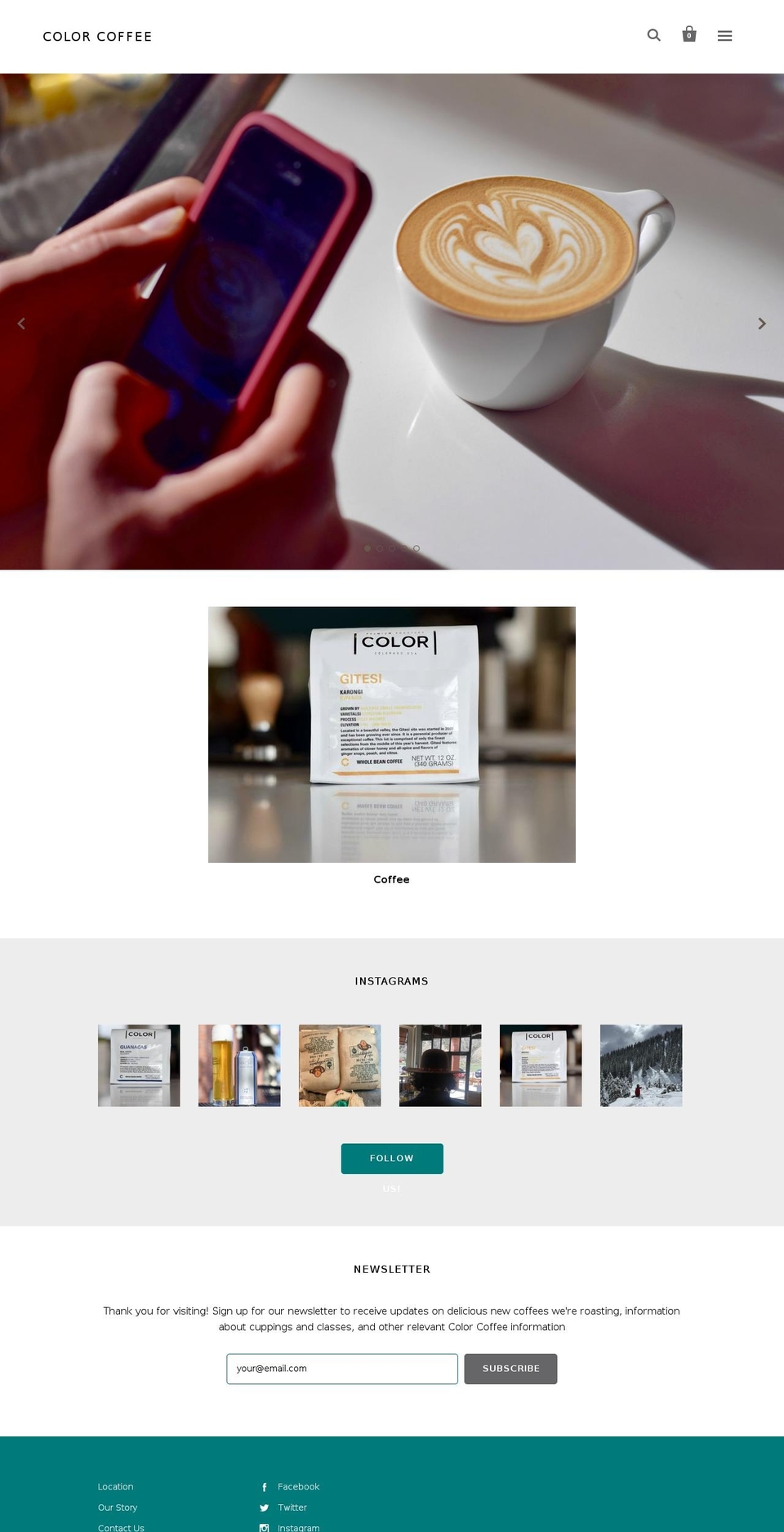 colorroasters.com shopify website screenshot