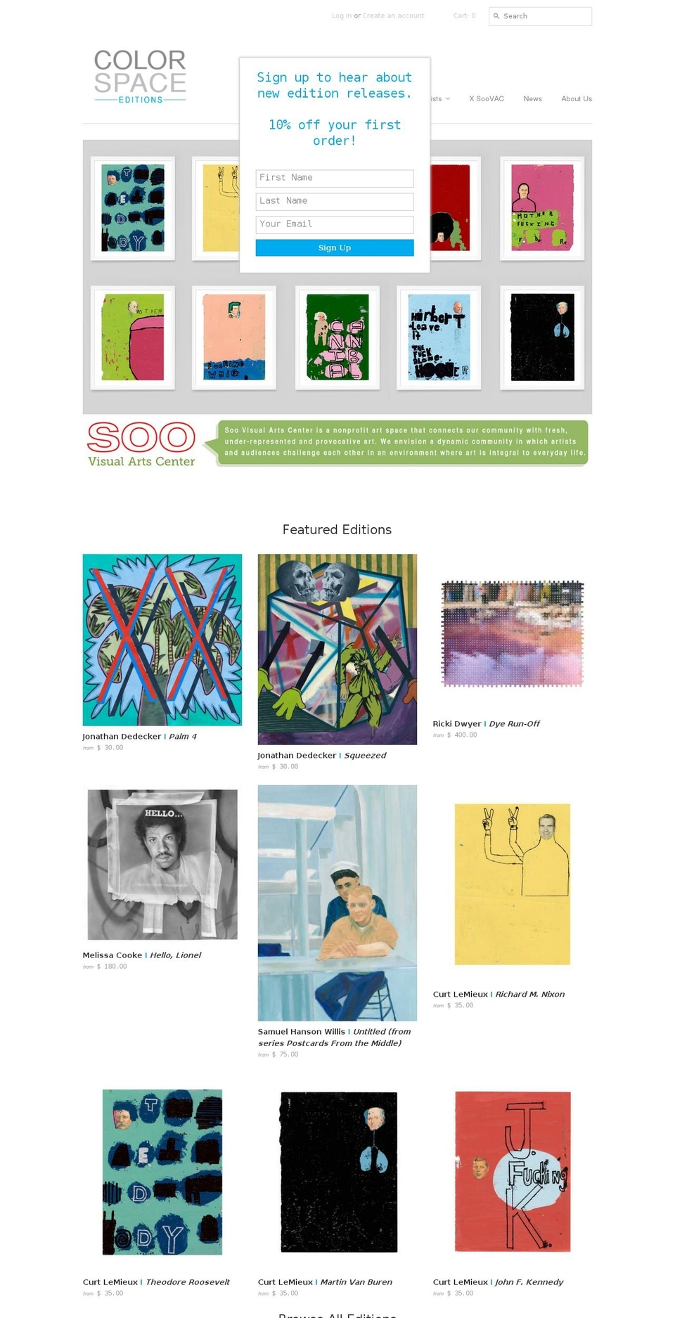 colorspaceeditions.com shopify website screenshot