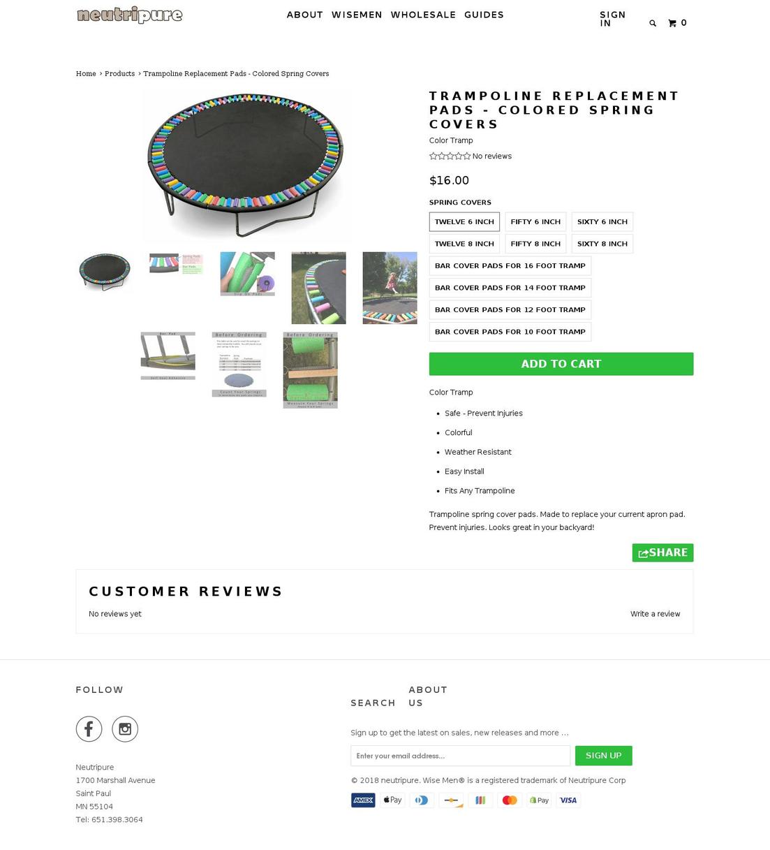 NeutriPure Shopify theme site example colortramp.com