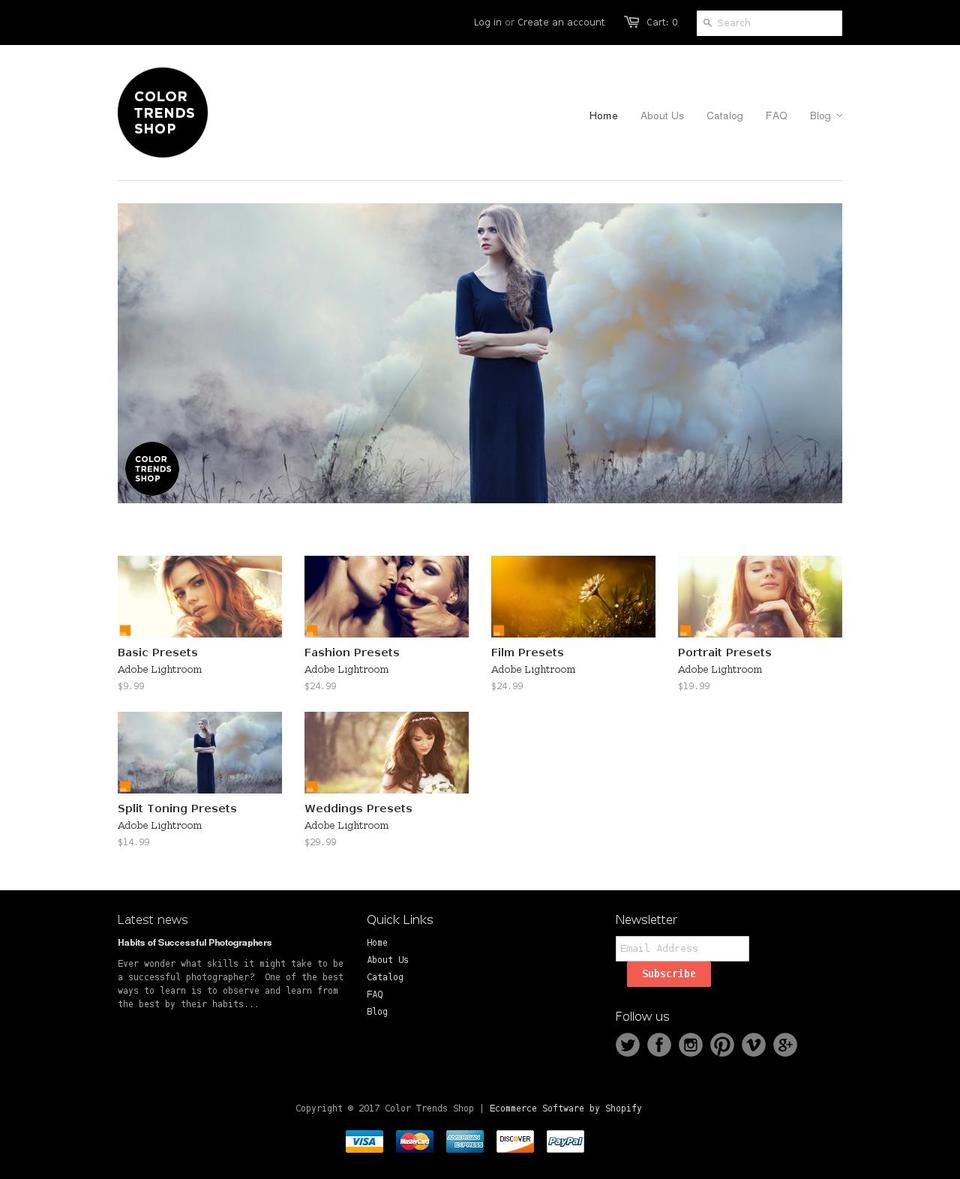colortrendsshop.com shopify website screenshot