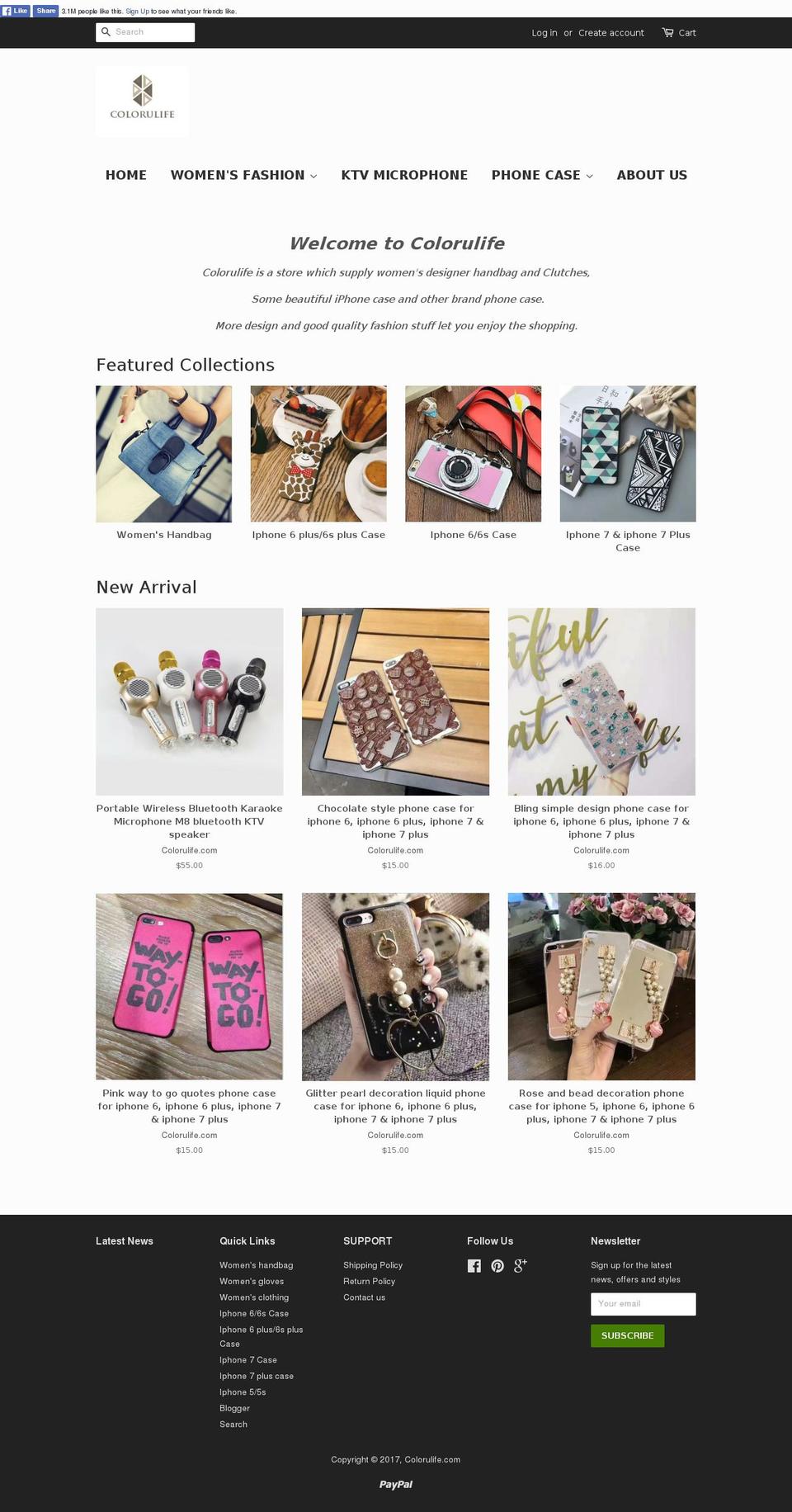 colorulife.com shopify website screenshot