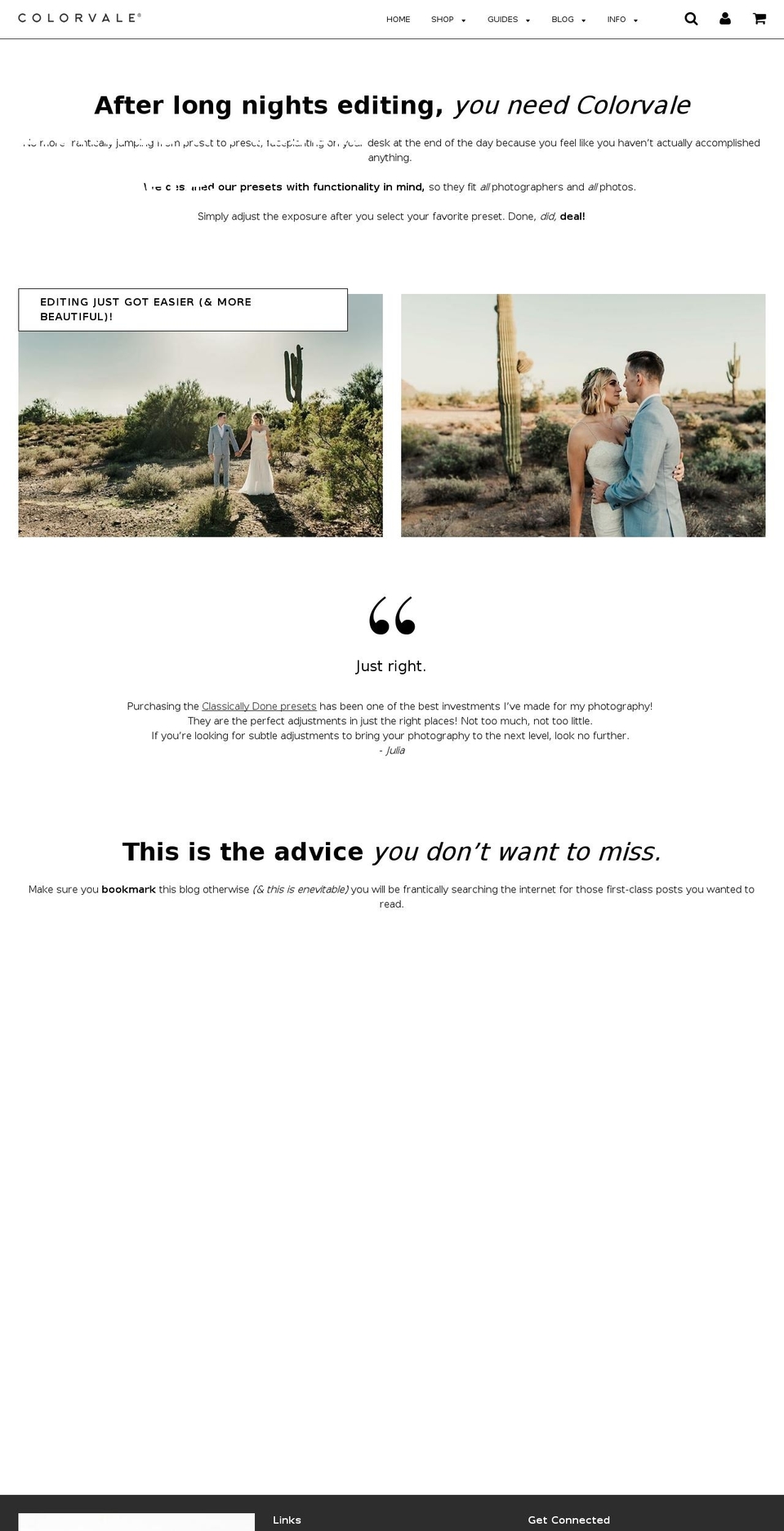colorvaleactions.com — Shopify storefront screenshot