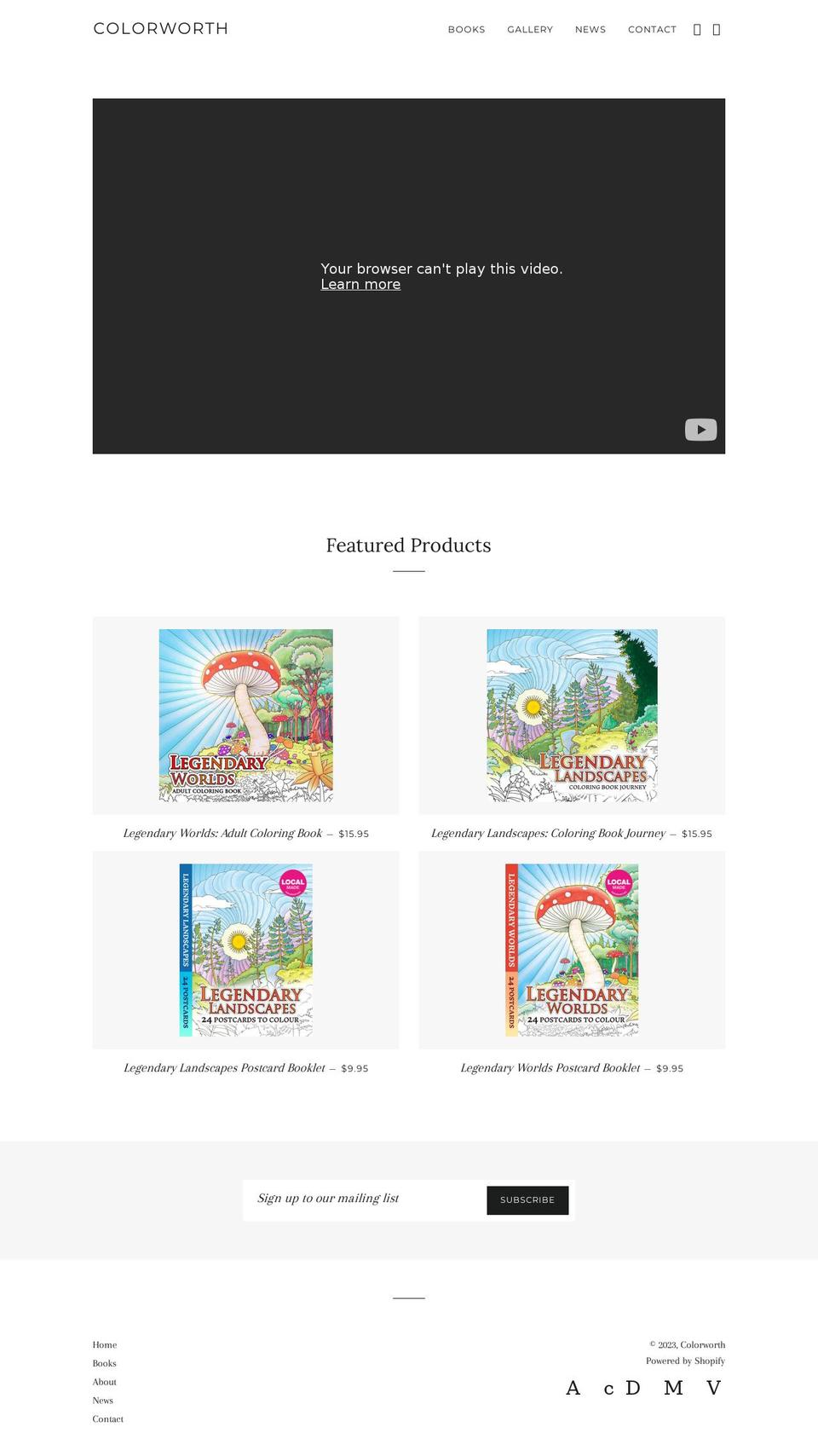 colorworth.com shopify website screenshot