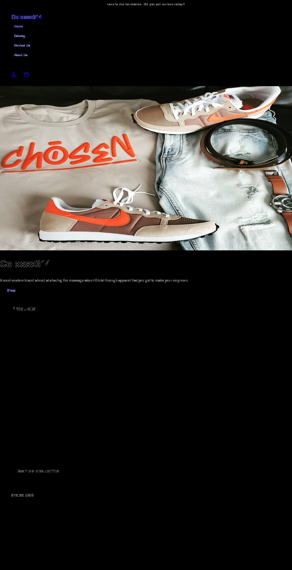 colosso314.com shopify website screenshot