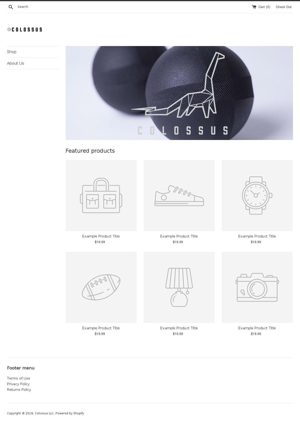 colossus.us shopify website screenshot