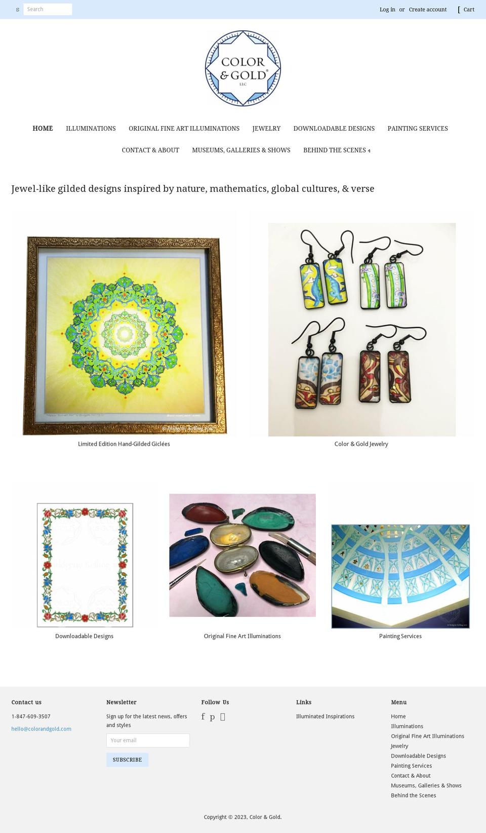 colourandgold.com — Shopify storefront screenshot