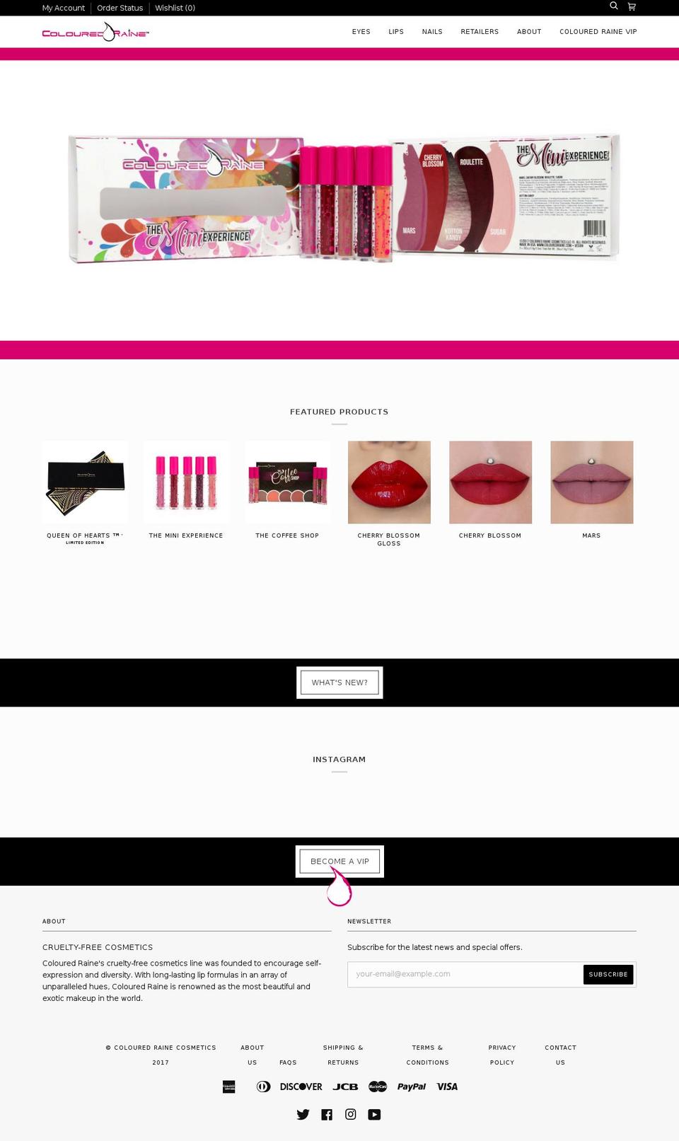 colouredraine.com shopify website screenshot