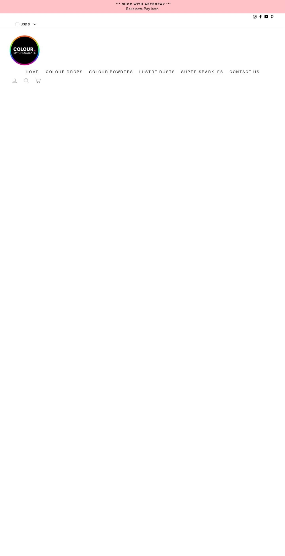 colourmychocolate.com shopify website screenshot