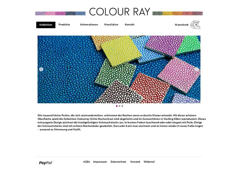 colourray.com shopify website screenshot