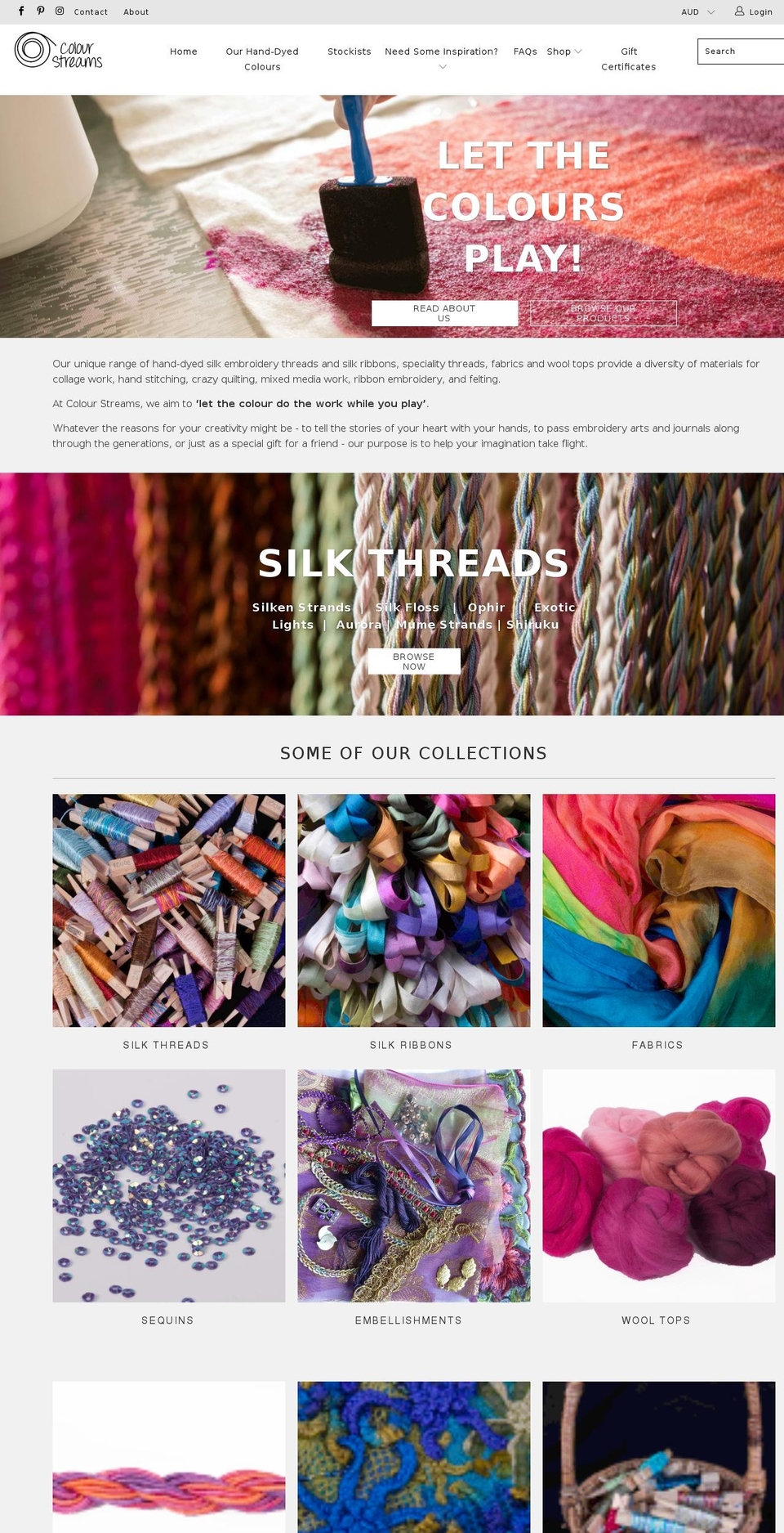 colourstreams.com.au shopify website screenshot