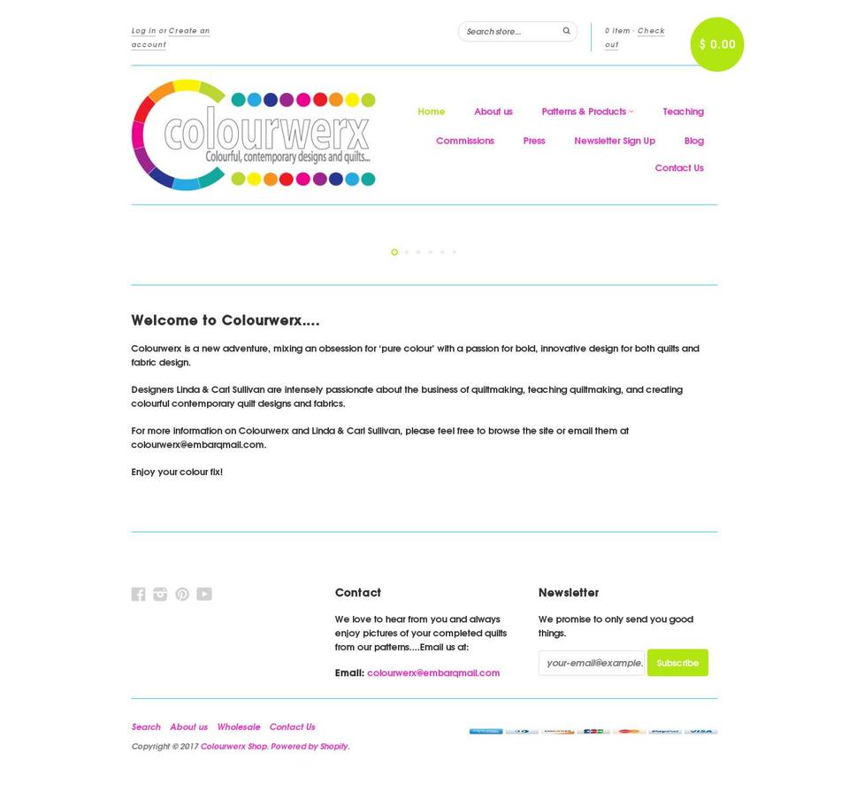colourwerx.com shopify website screenshot
