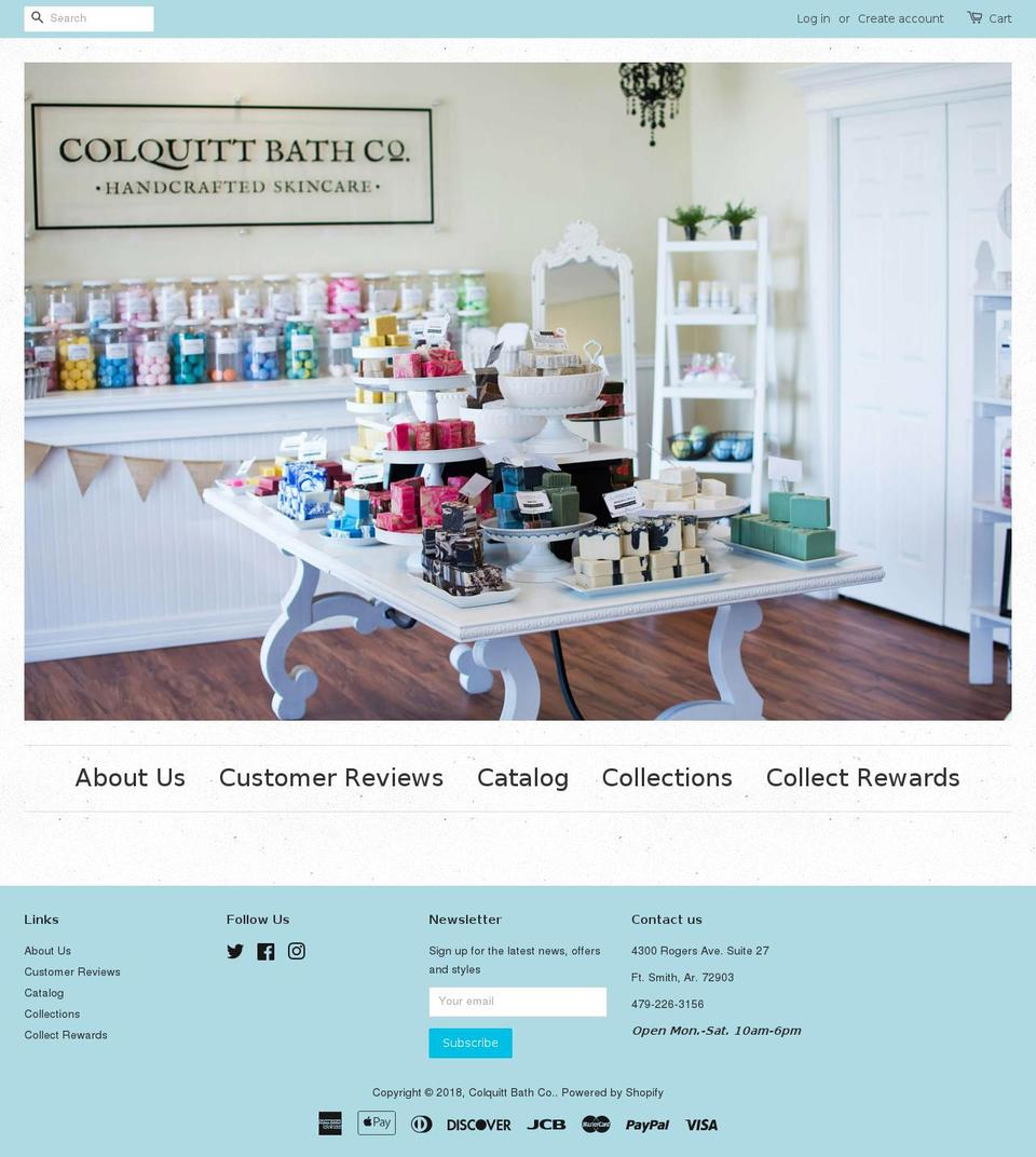 SB  Live Theme  with Installments Shopify theme site example colquittbath.com