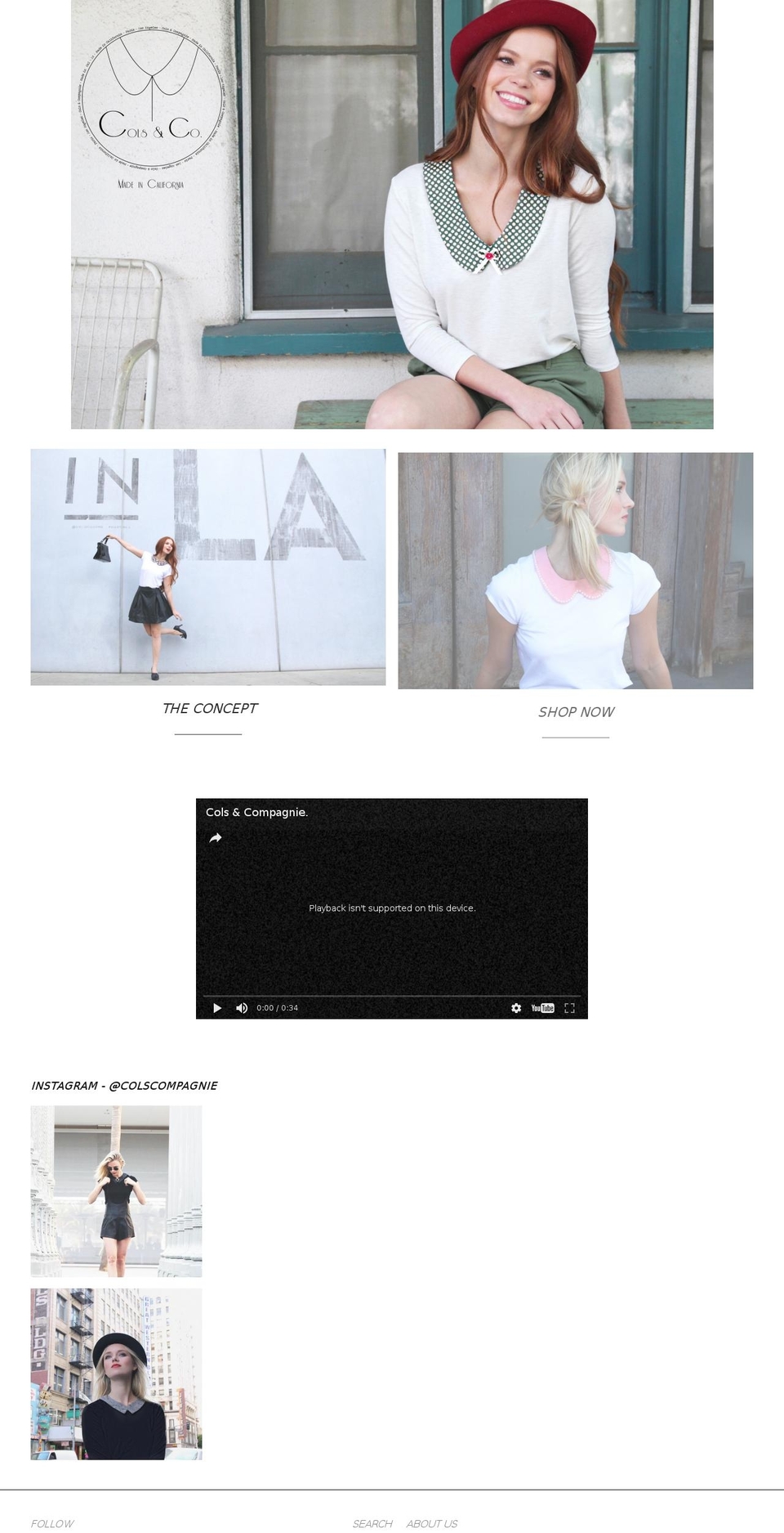 cols-compagnie.com shopify website screenshot