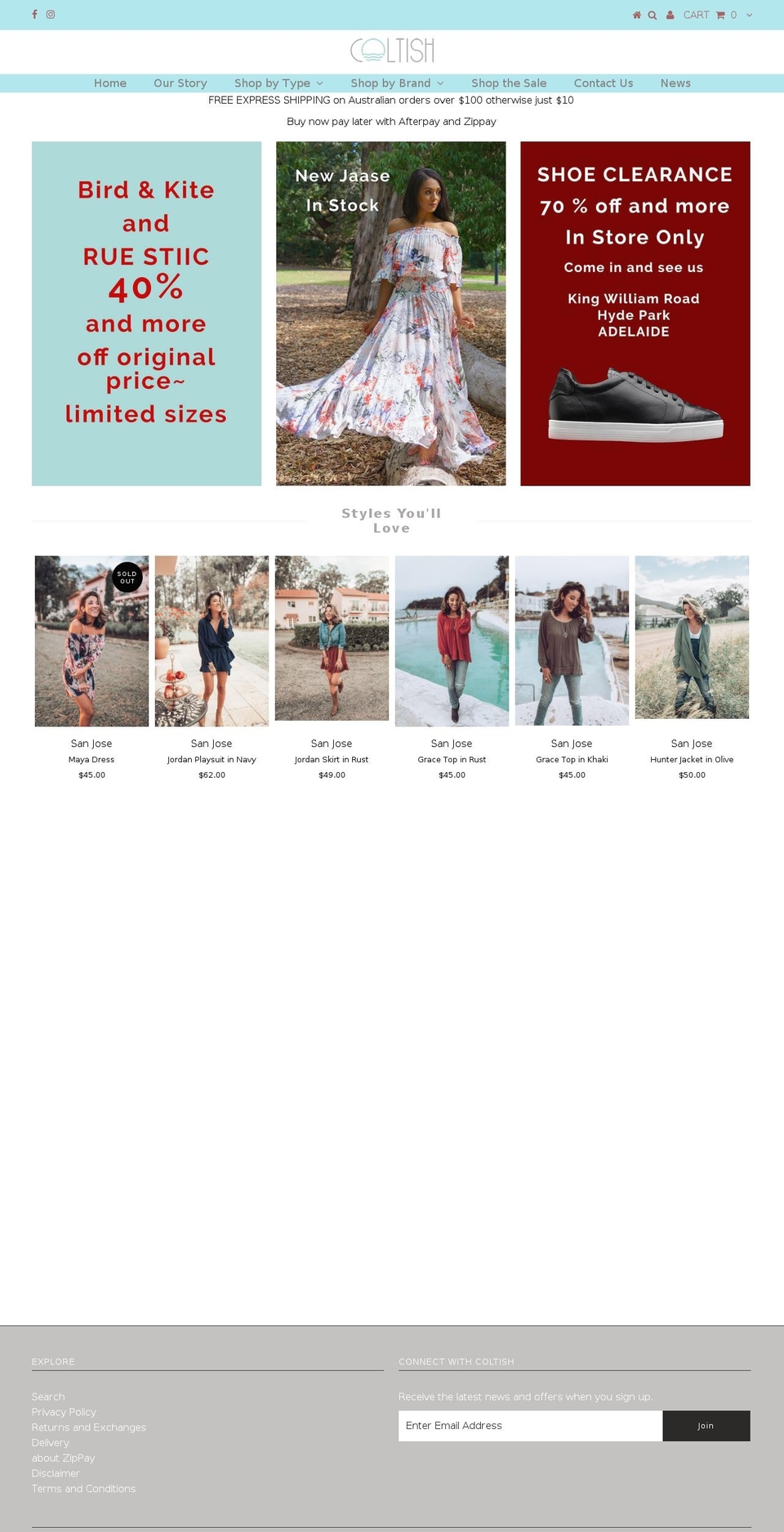 coltish.com.au shopify website screenshot