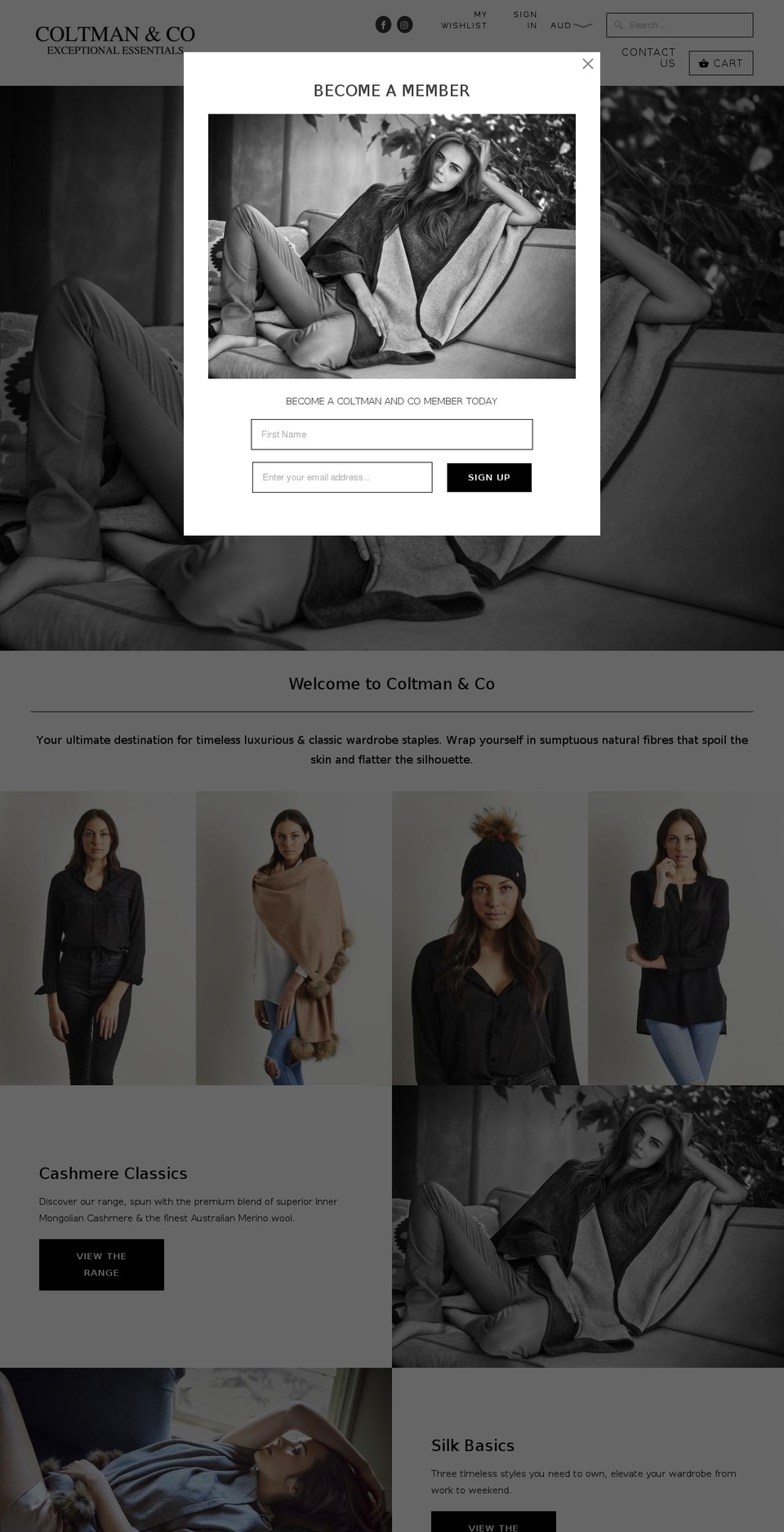 coltmanandco.com — Shopify storefront screenshot