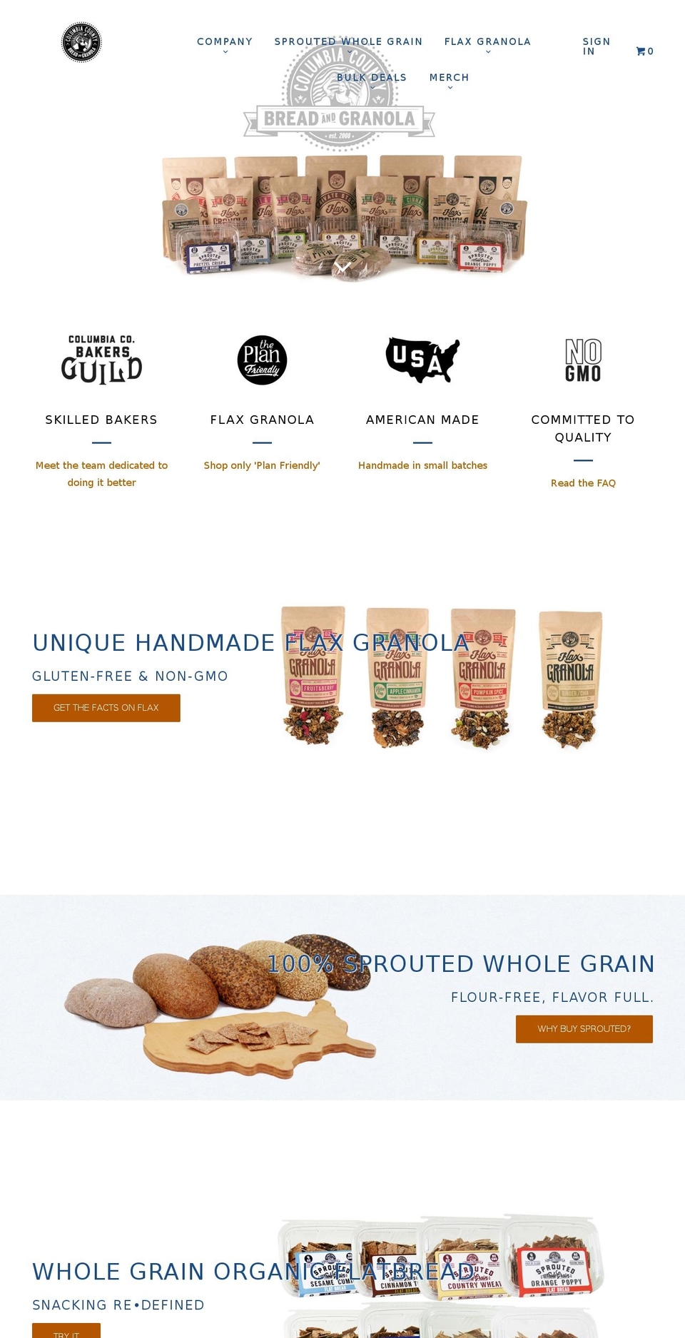 columbiacountybread.com shopify website screenshot
