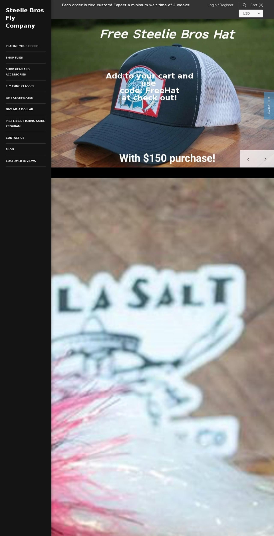columbiaflyfishing.com — Shopify storefront screenshot