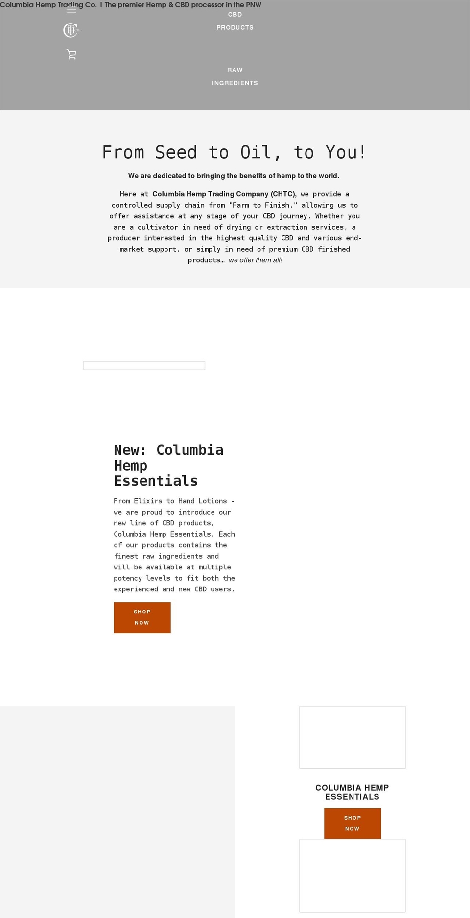 columbiahtc.com shopify website screenshot
