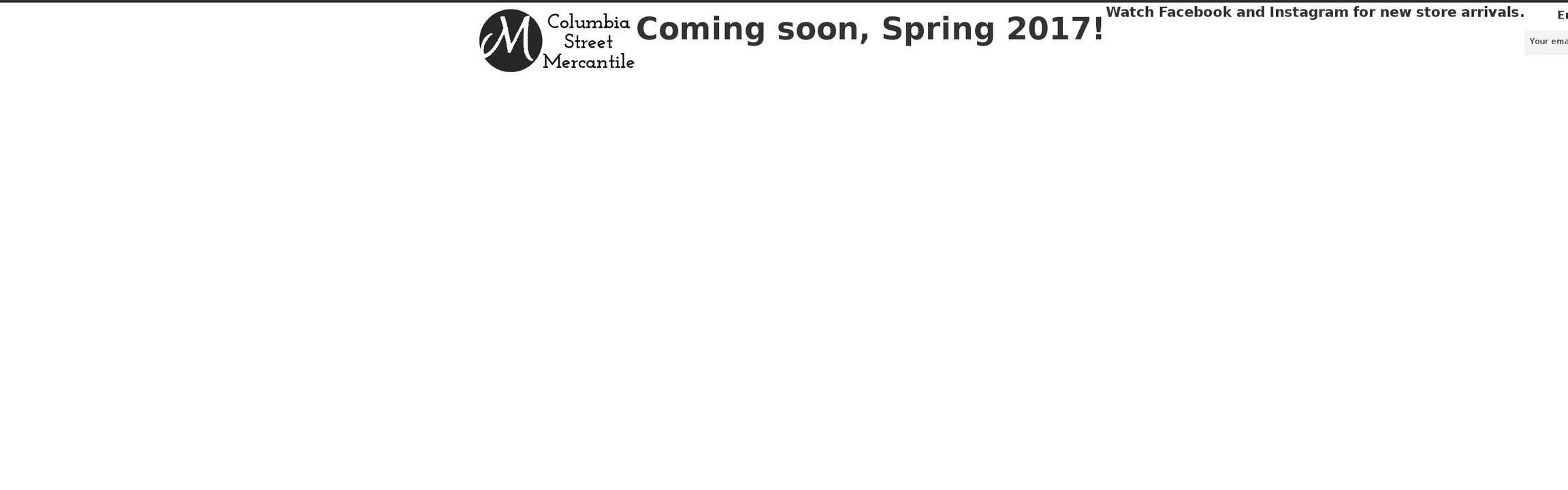 columbiastreetmercantile.net shopify website screenshot