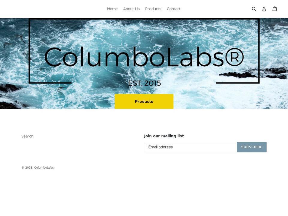 columbolabs.com — Shopify storefront screenshot