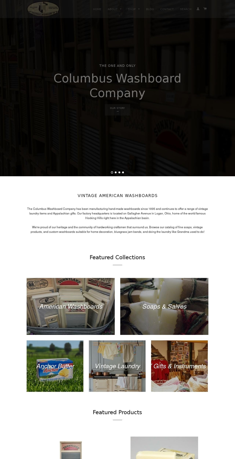 columbuswashboard.com shopify website screenshot