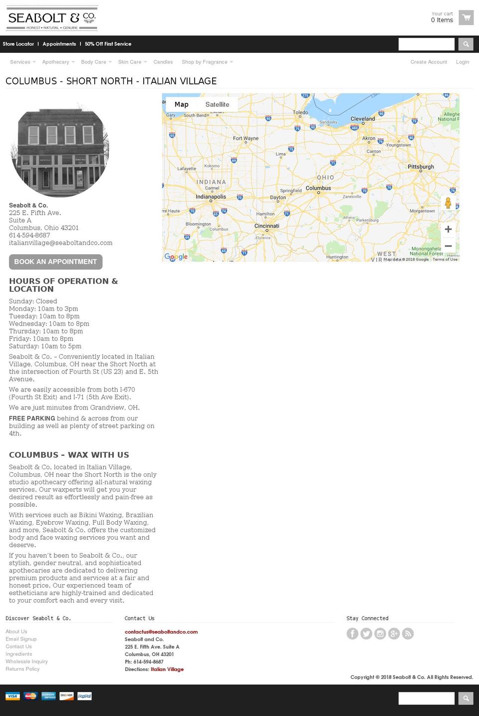 columbuswaxing.com — Shopify storefront screenshot