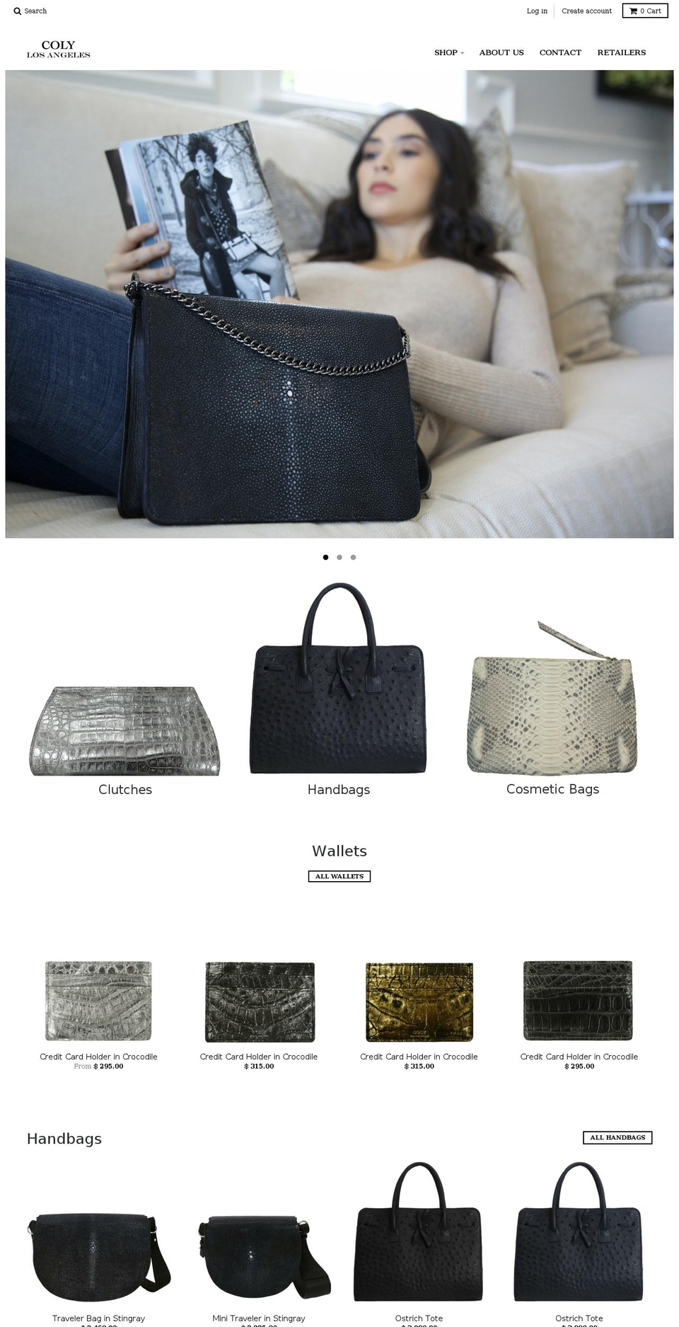 colybags.com shopify website screenshot