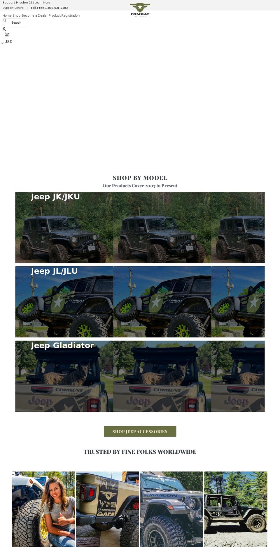 combat4x4.com shopify website screenshot