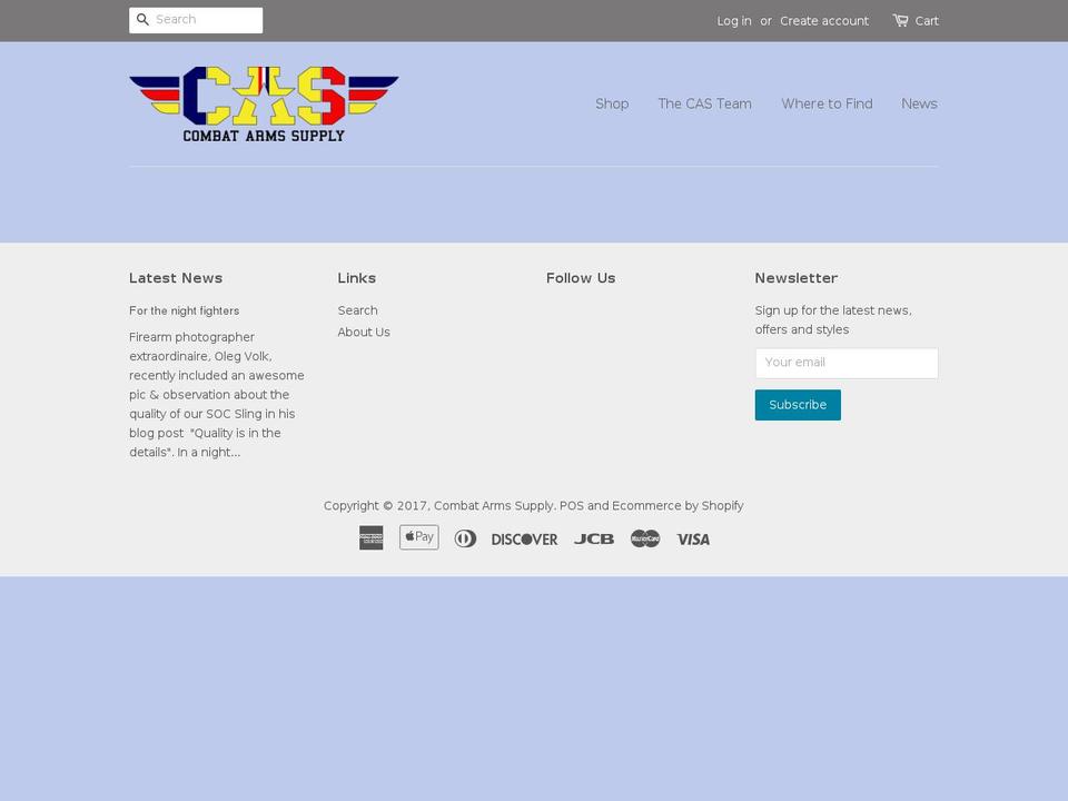 combatarmssupply.com shopify website screenshot