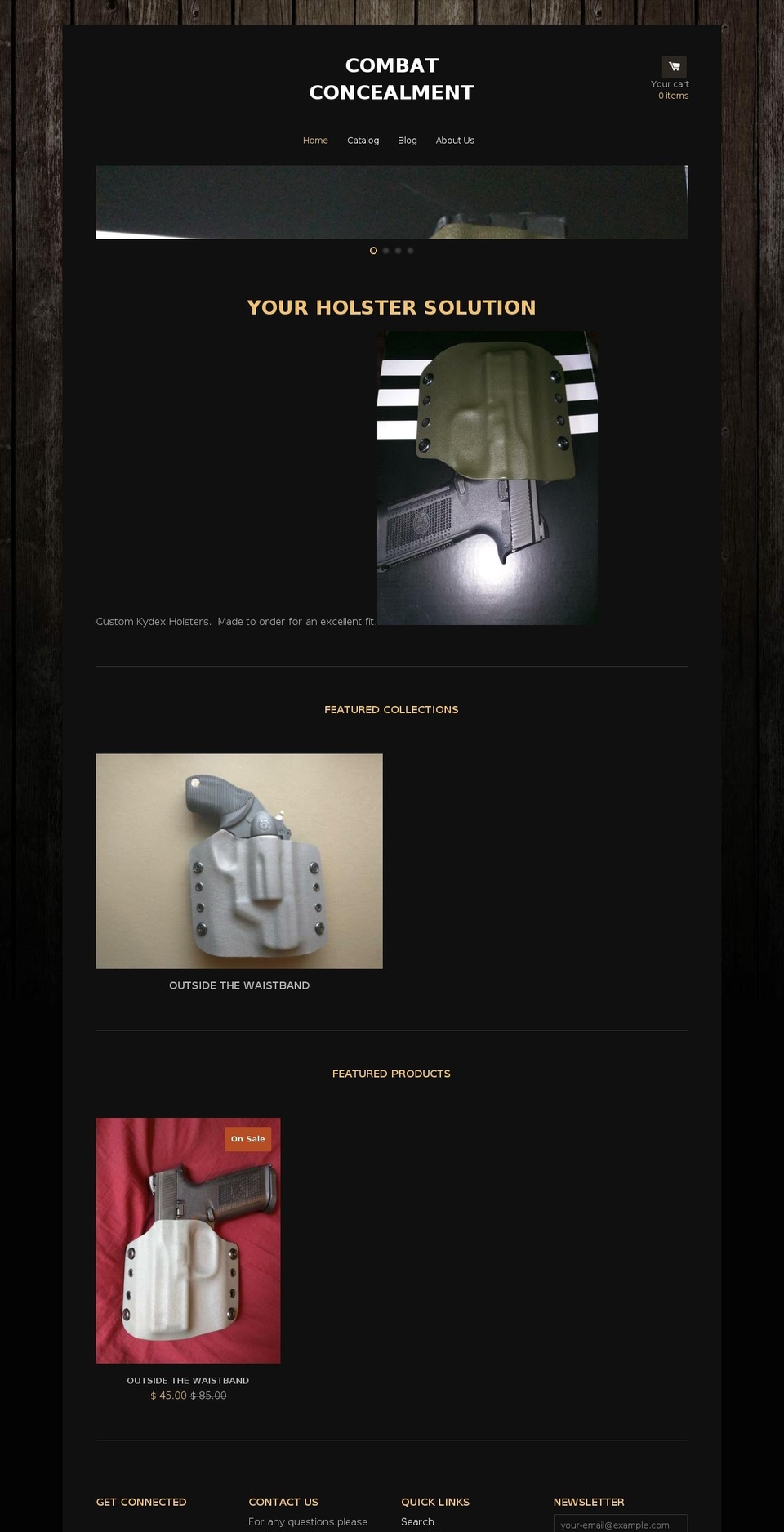 combatconcealment.com — Shopify storefront screenshot