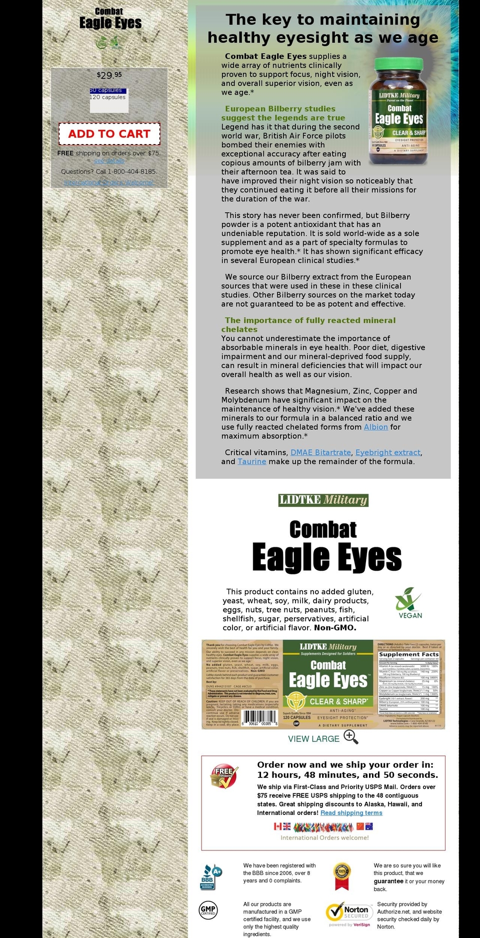 Ajaxified Woodland Shopify theme site example combateagleeyes.org