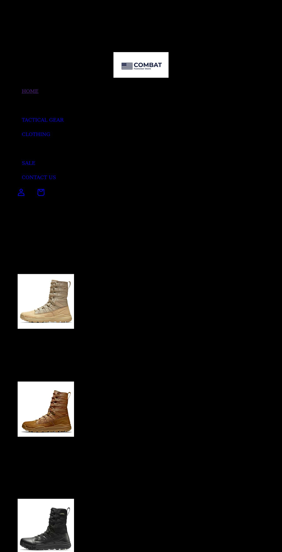 combatfootwear.com shopify website screenshot