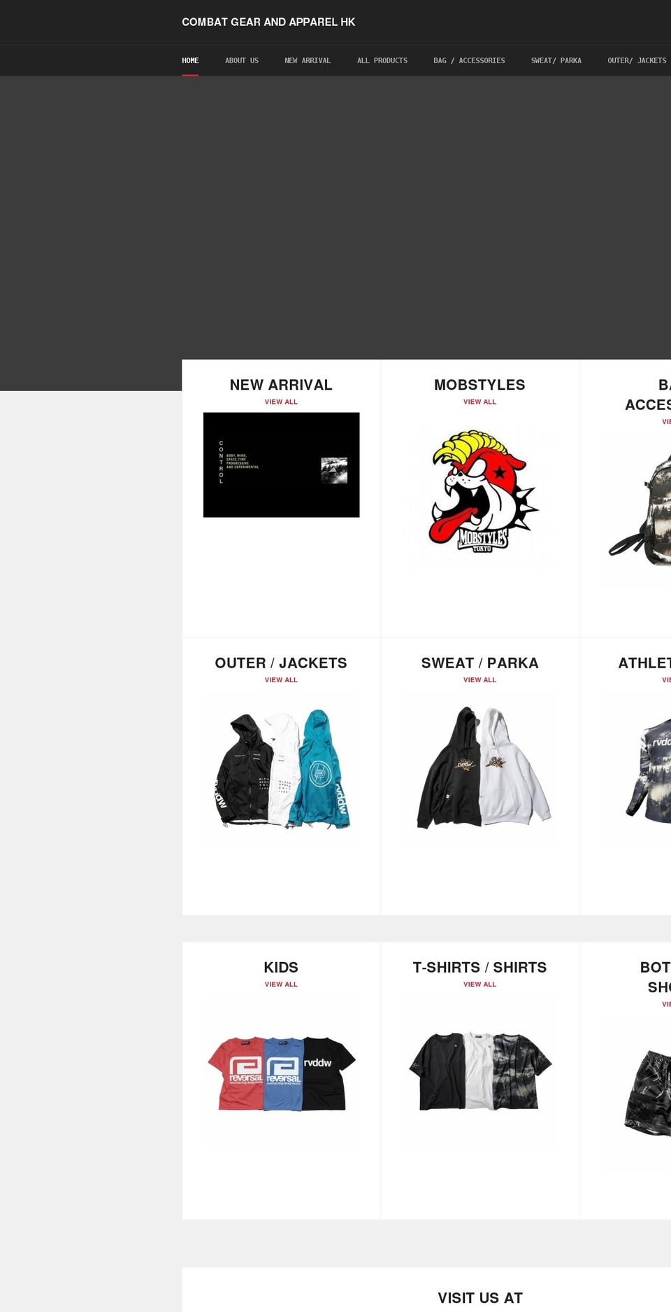 combatgearhk.com shopify website screenshot