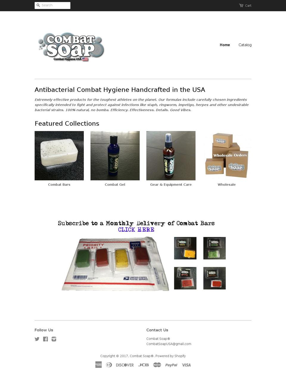 combatsoapusa.com shopify website screenshot