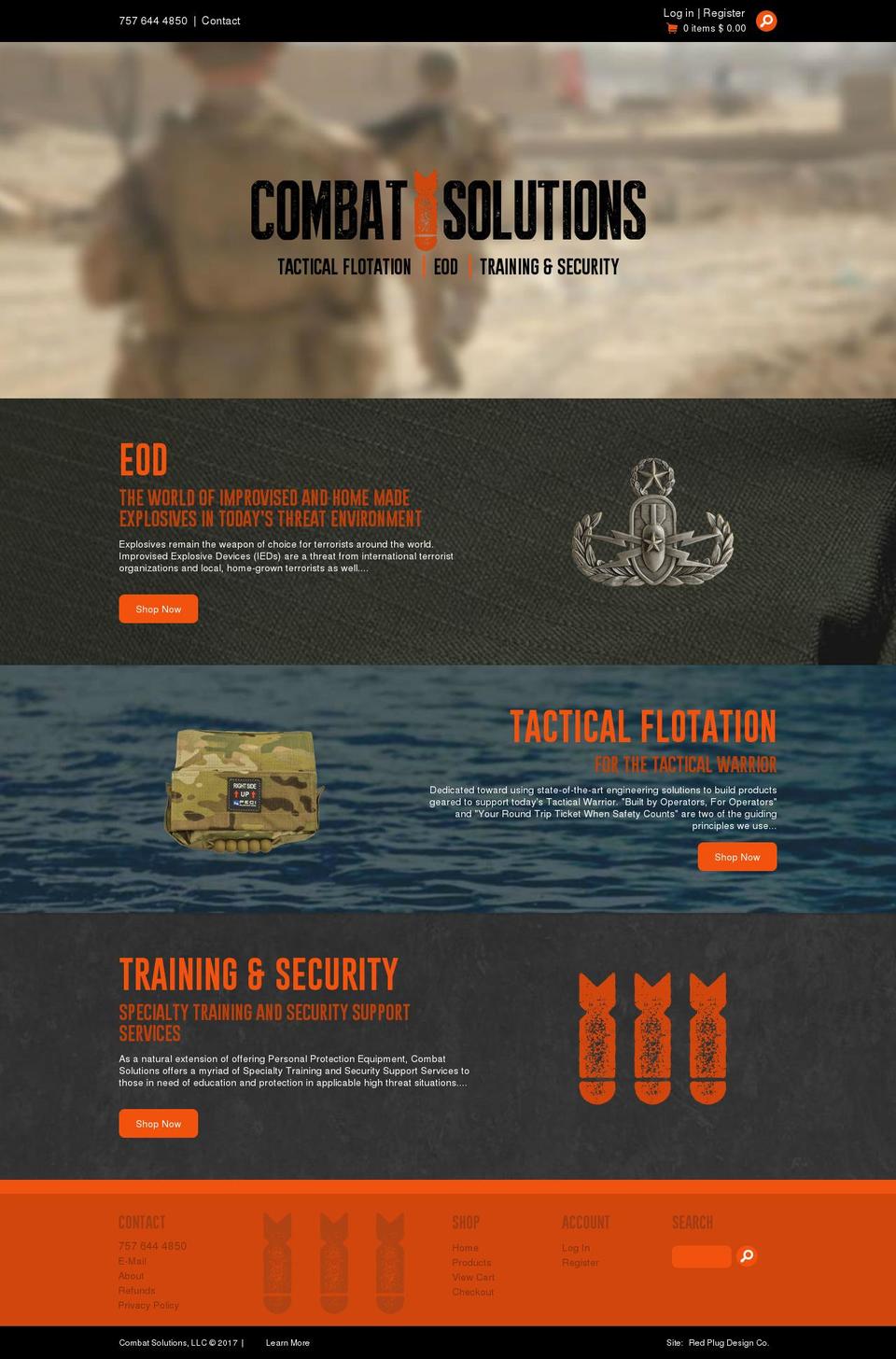 combatsolutions.us shopify website screenshot