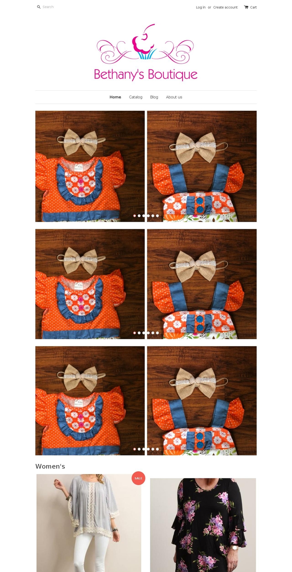 combethanysboutiques.com shopify website screenshot