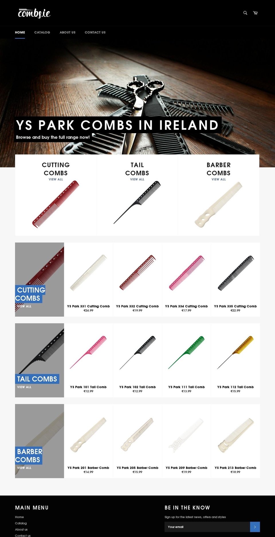 combs.ie shopify website screenshot