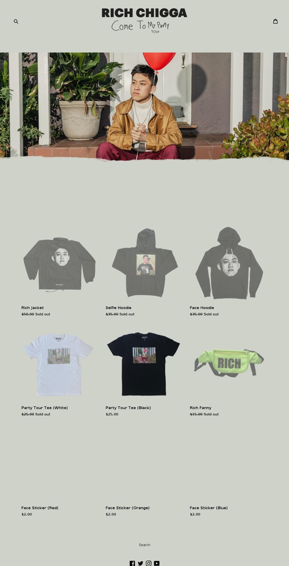 come-to-my-party.myshopify.com shopify website screenshot