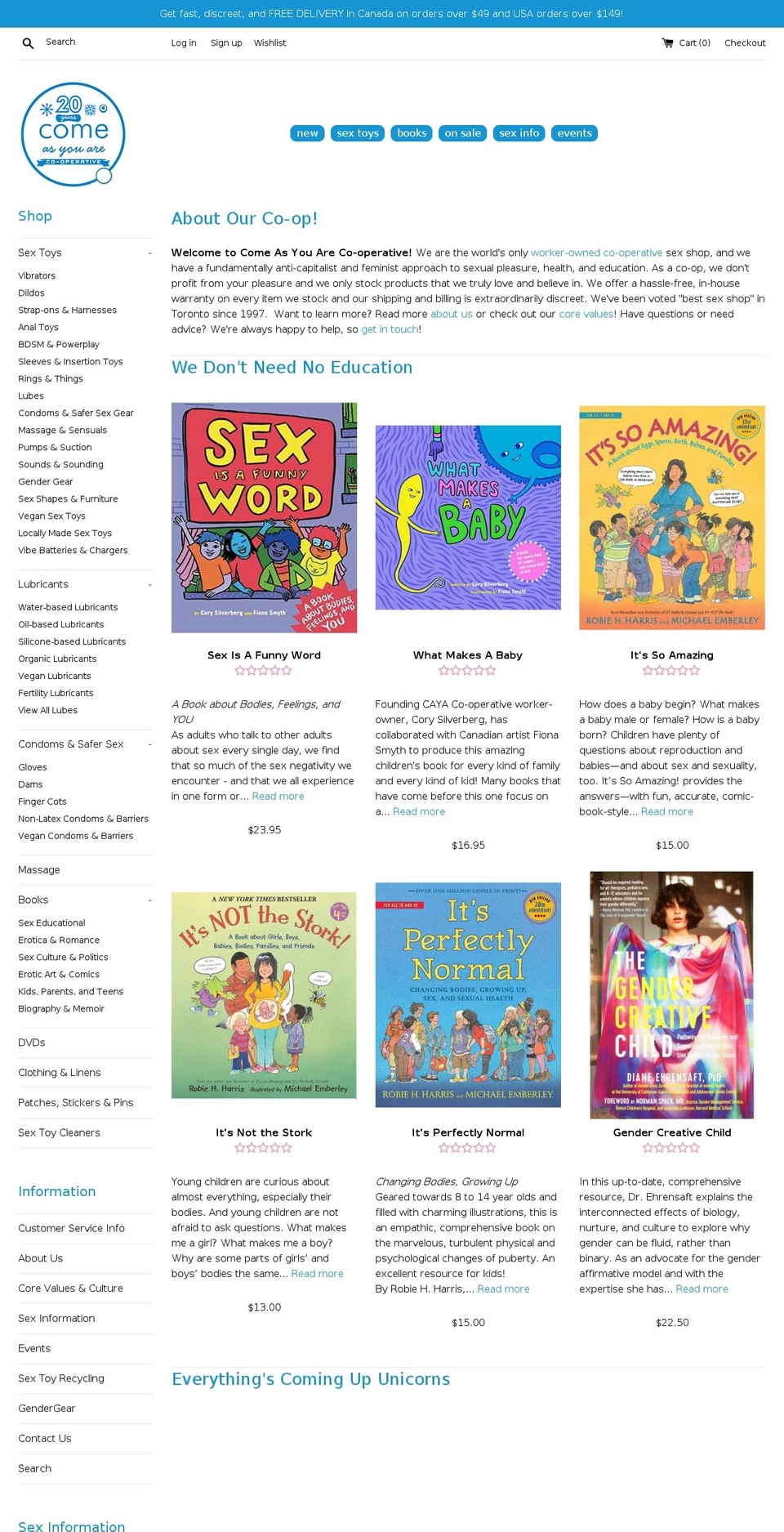 comeasyouare.com — Shopify storefront screenshot