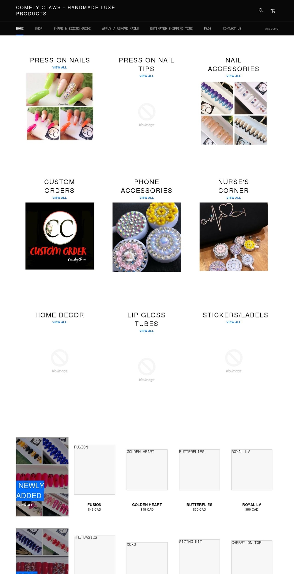 comelyclaws.com shopify website screenshot