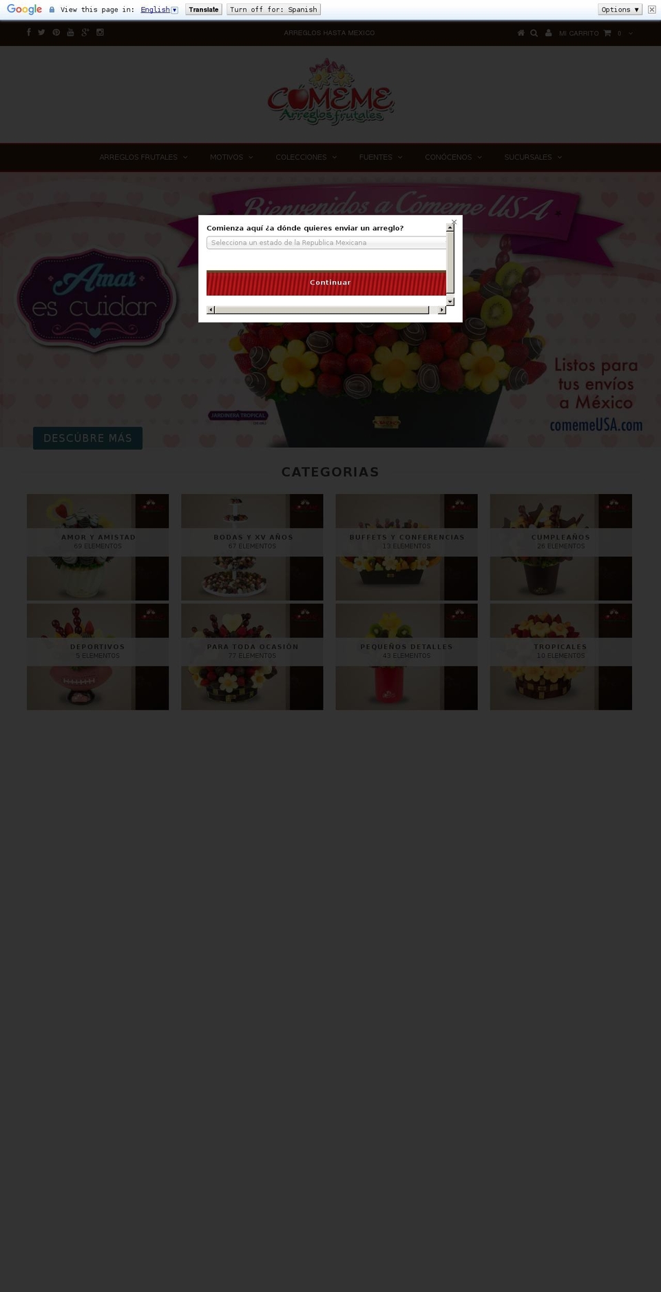 comemeusa.com shopify website screenshot