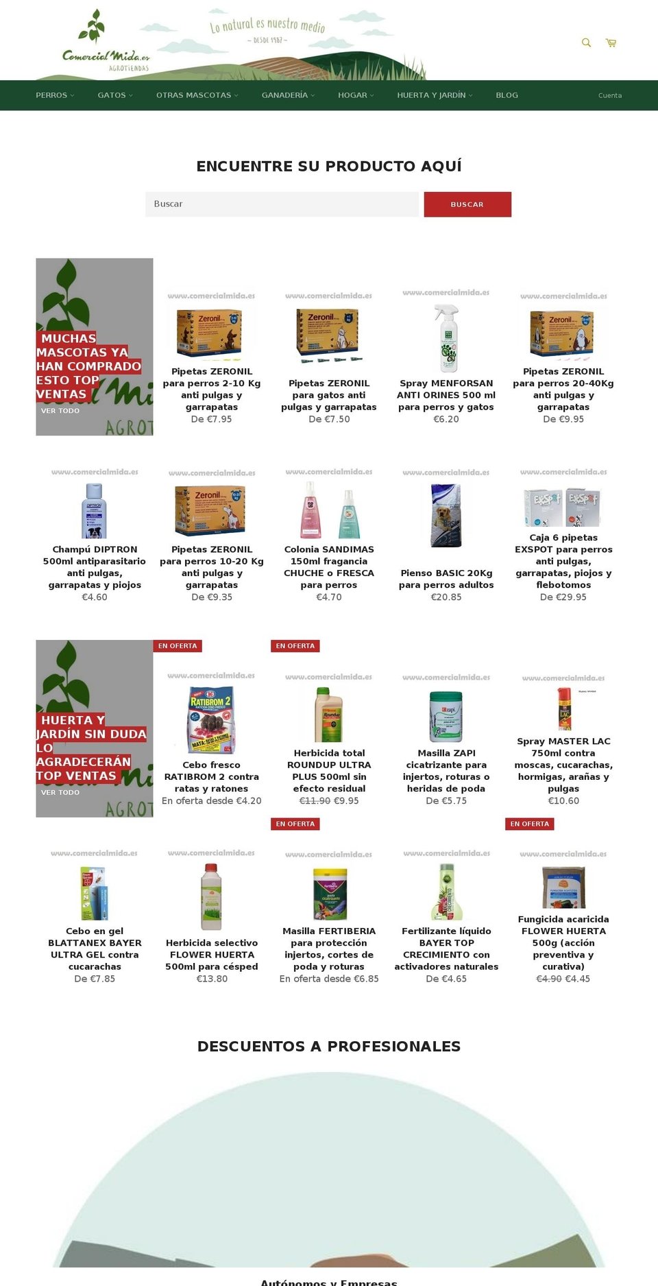 comercialmida.com — Shopify storefront screenshot