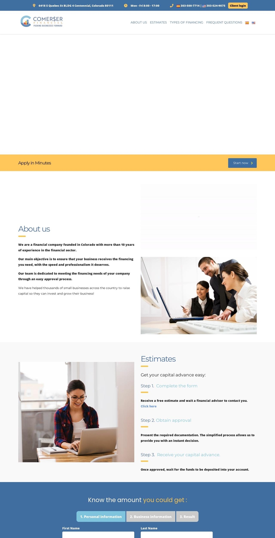 comerserfinancial.com — Shopify storefront screenshot